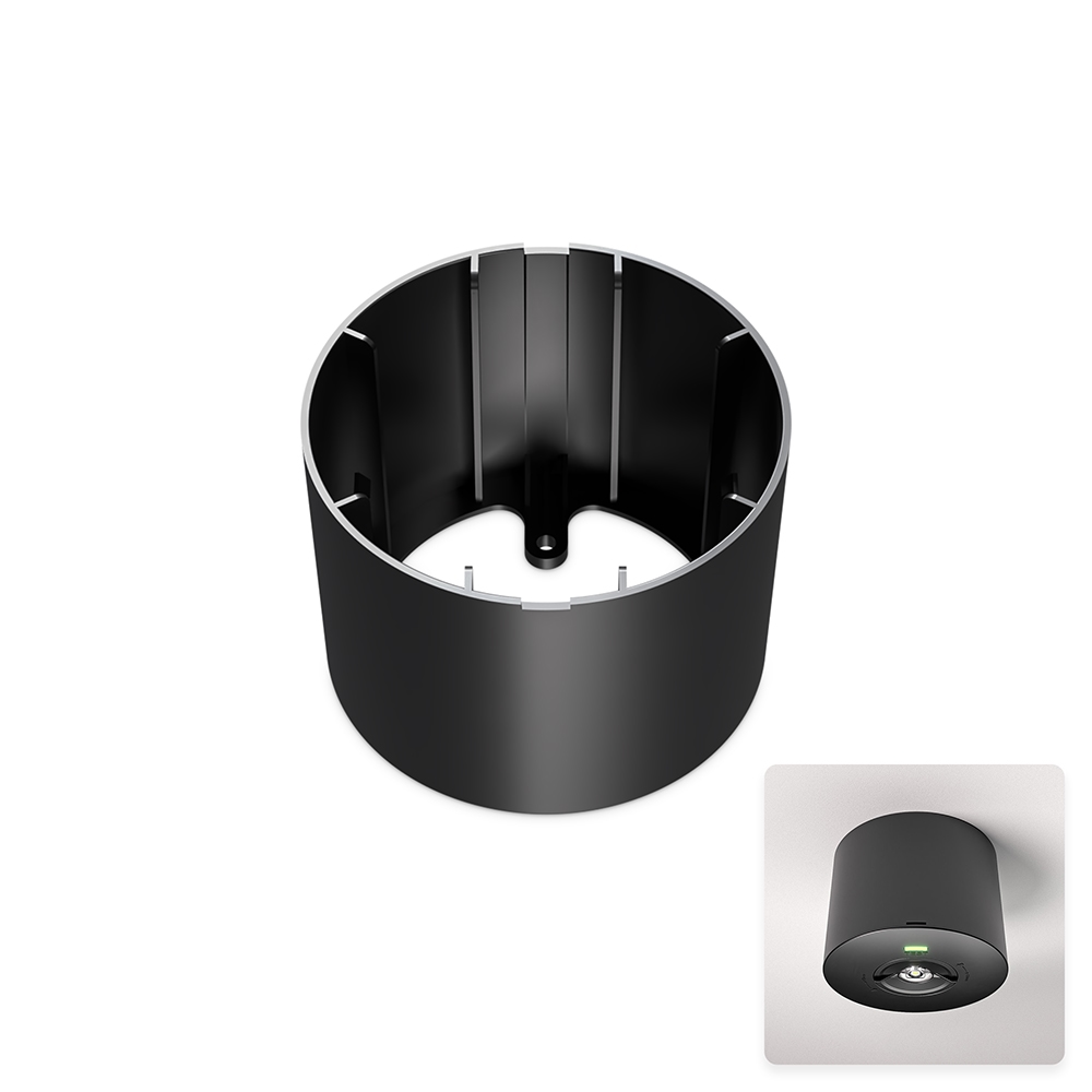 Locus - Einbaustrahler Notbeleuchtung Anbausatz - Aluminium - Schwarz