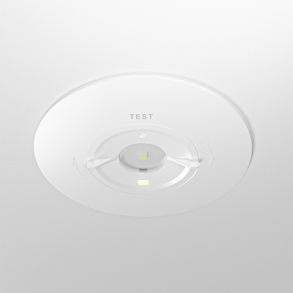 Parvos - LED Einbaustrahler Notbeleuchtung Weiß - 1,6W 330lm - Austauschbare Linse - IP20 - 3 Stunden Notstromversorgung - 6500K - Autotestfunktion