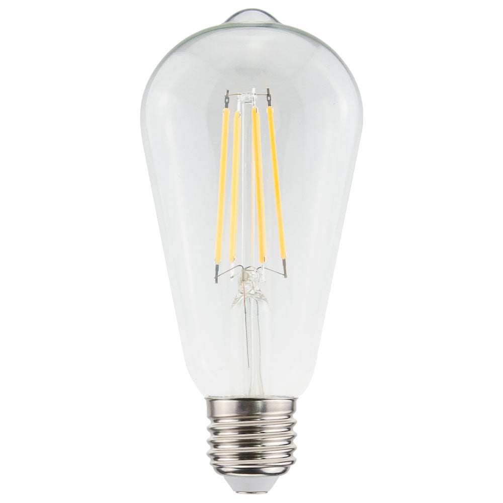 LED-Glühlampe E27 - 7W 806lm - ST64 Edison - 2700K - Dimmbar - Klares Glas