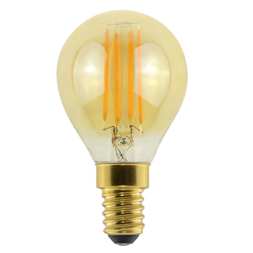 LED-Glühlampe E14 - 4,5W 423lm - G45 Form - 2700K - Dimmbar - Bernsteinfarbe