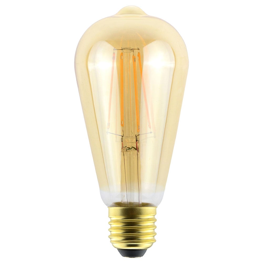 LED-Glühlampen E27 - 9W 950lm - ST64 Edison - 2200K - Dimmbar - Bernsteinfarbe