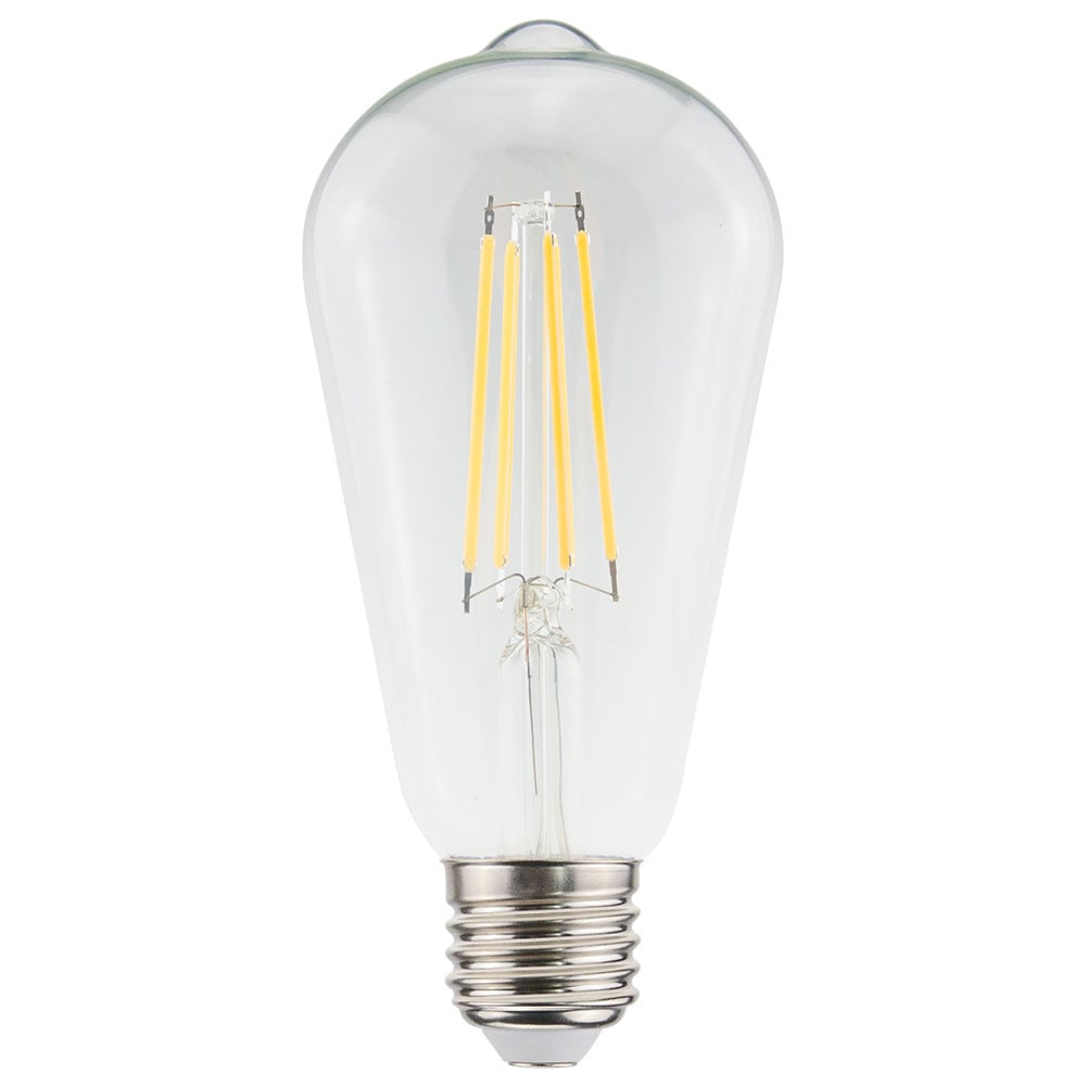 E27 LED-Glühlampen ST64 - Energieeffizienzklasse A - 3,8W 806lm 2700K - Transparent