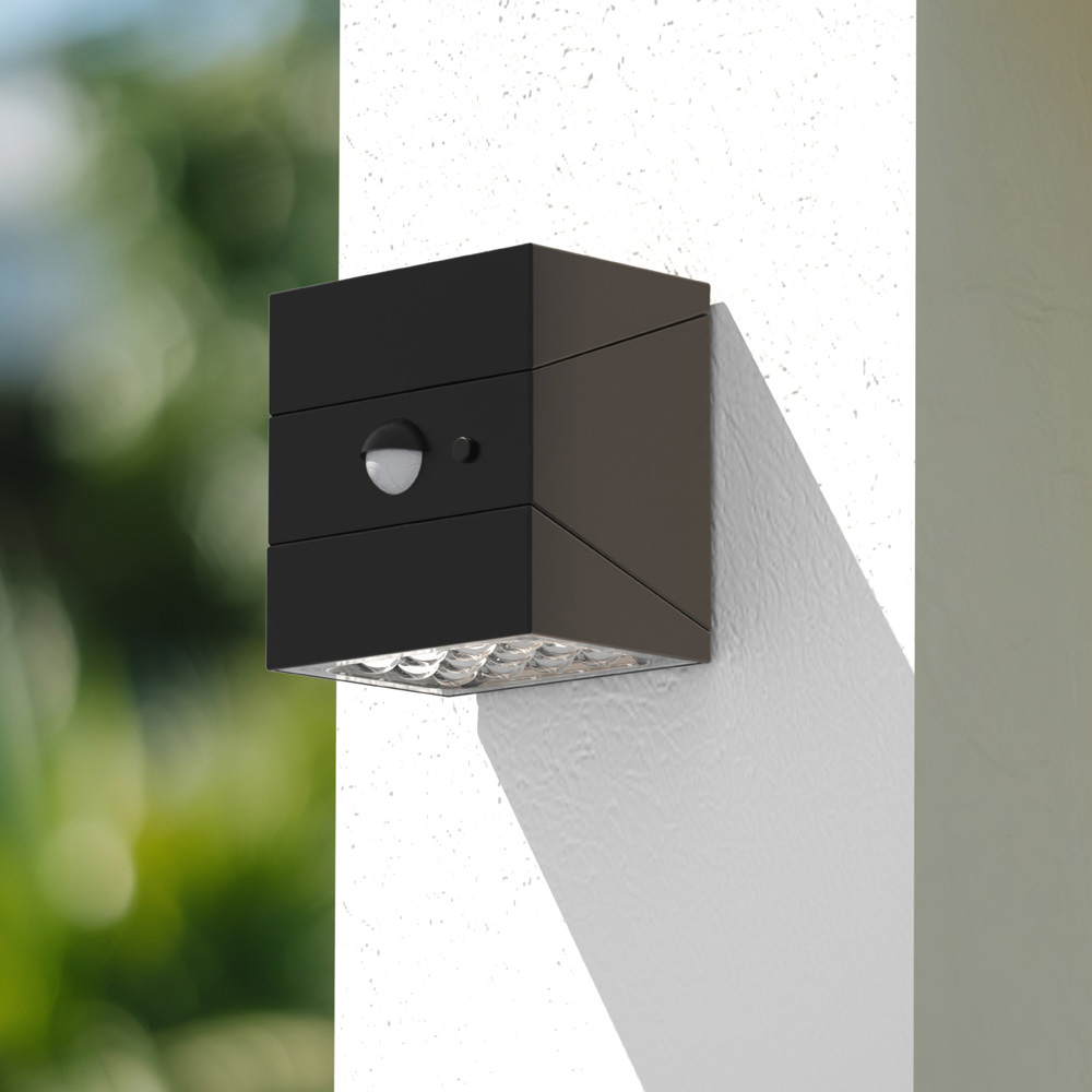 Cubos Solar LED-Wandleuchte - 2,5 W 300lm - 2700K/4000K/6000K - IP65 - Schwarz - Downlight
