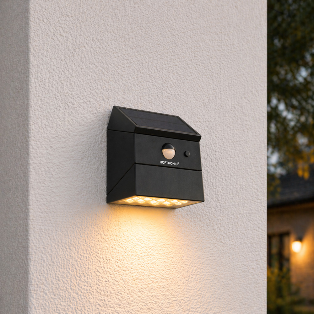 Cubos Solar LED Wall Light - 2.5W 300lm - 2700K/4000K/6000K - IP65 - Black - Downlight