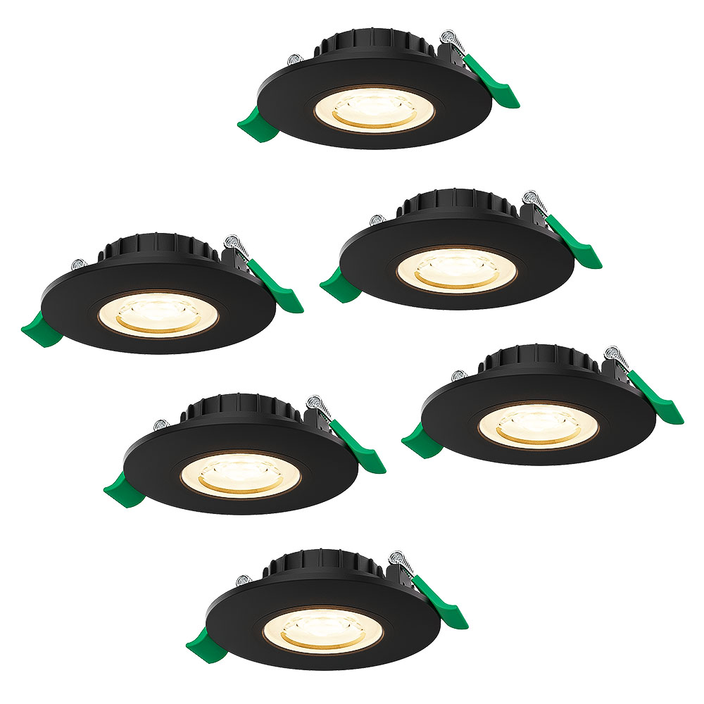 6x Prado Dimbare LED Inbouwspot - 6W 570lm - CCT 2700K/4000K/6000K - Zwart