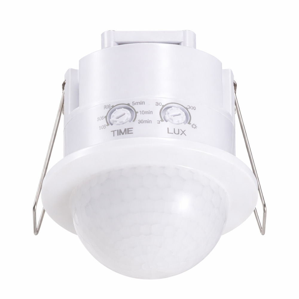 PIR motion sensor with twilight sensor - 68mm - 20m range - Max. 600W