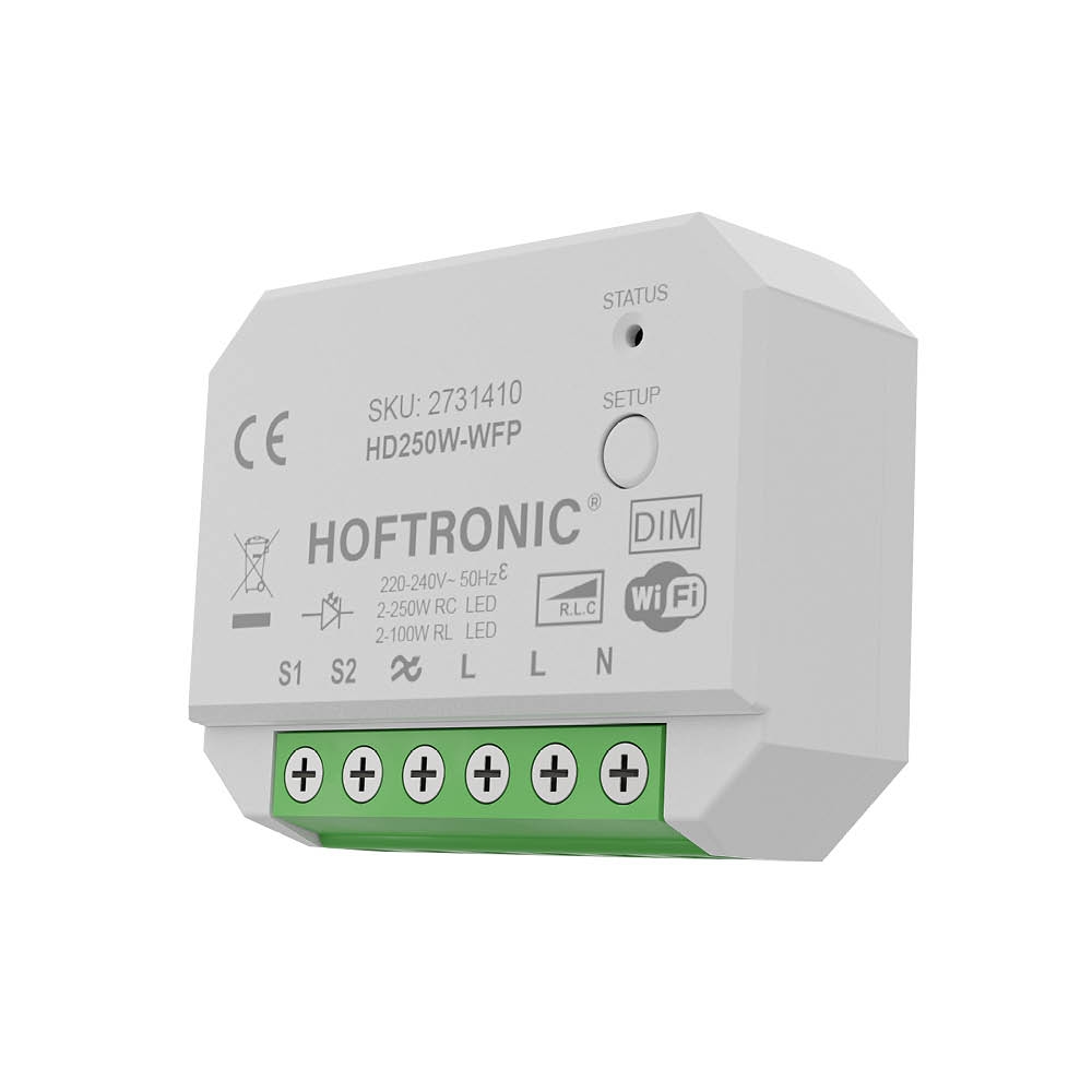 WiFi Smart LED Puck Dimmer - 0.5-250W - Multiway control - HOFTRONIC app