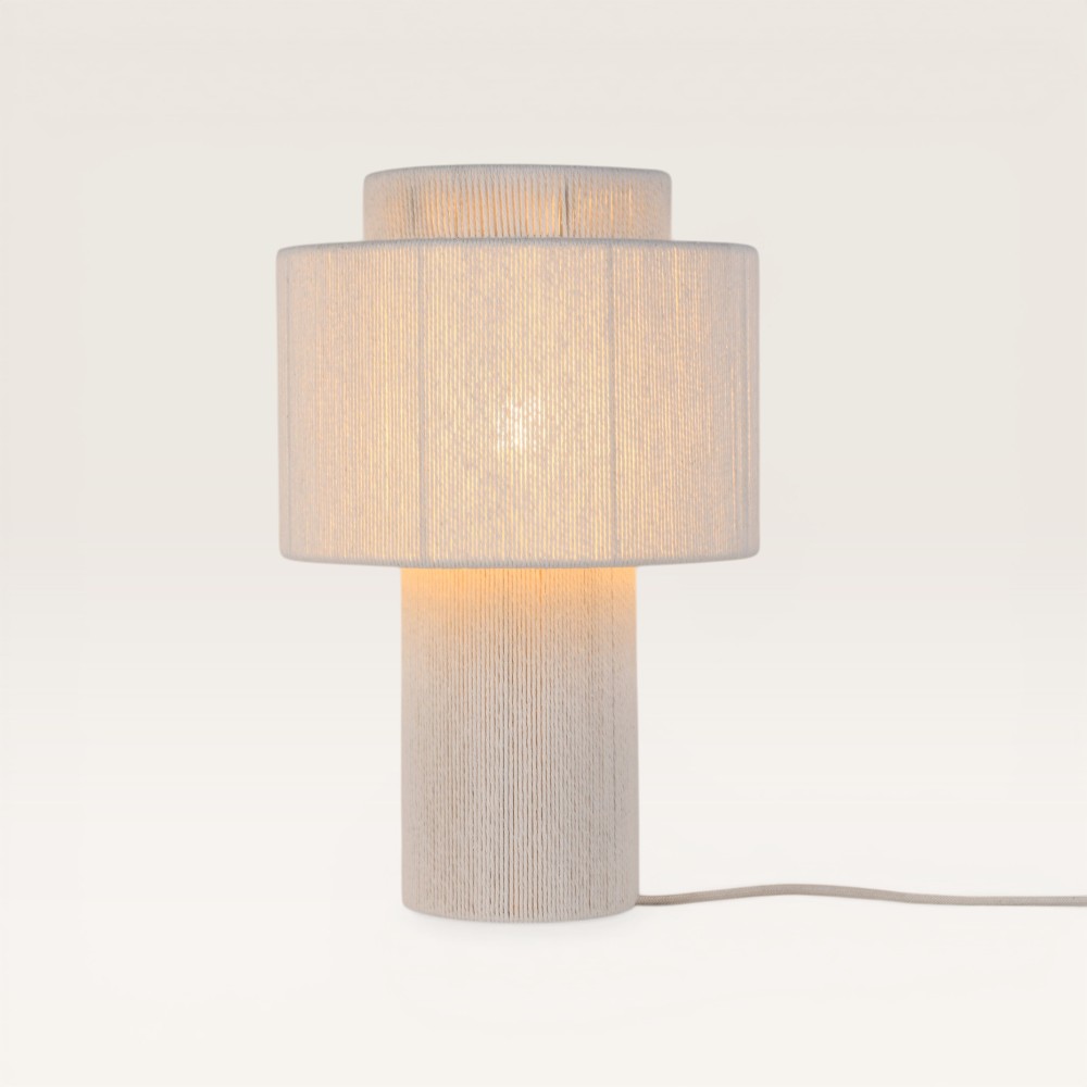 Table lamp Nevada bianco - IP20 - Braided string - White - Three-layered