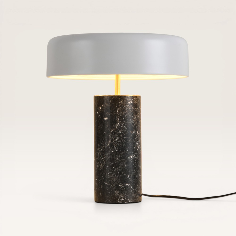 Table lamp Fuston marmo - Mushroom lamp made from metal and marble