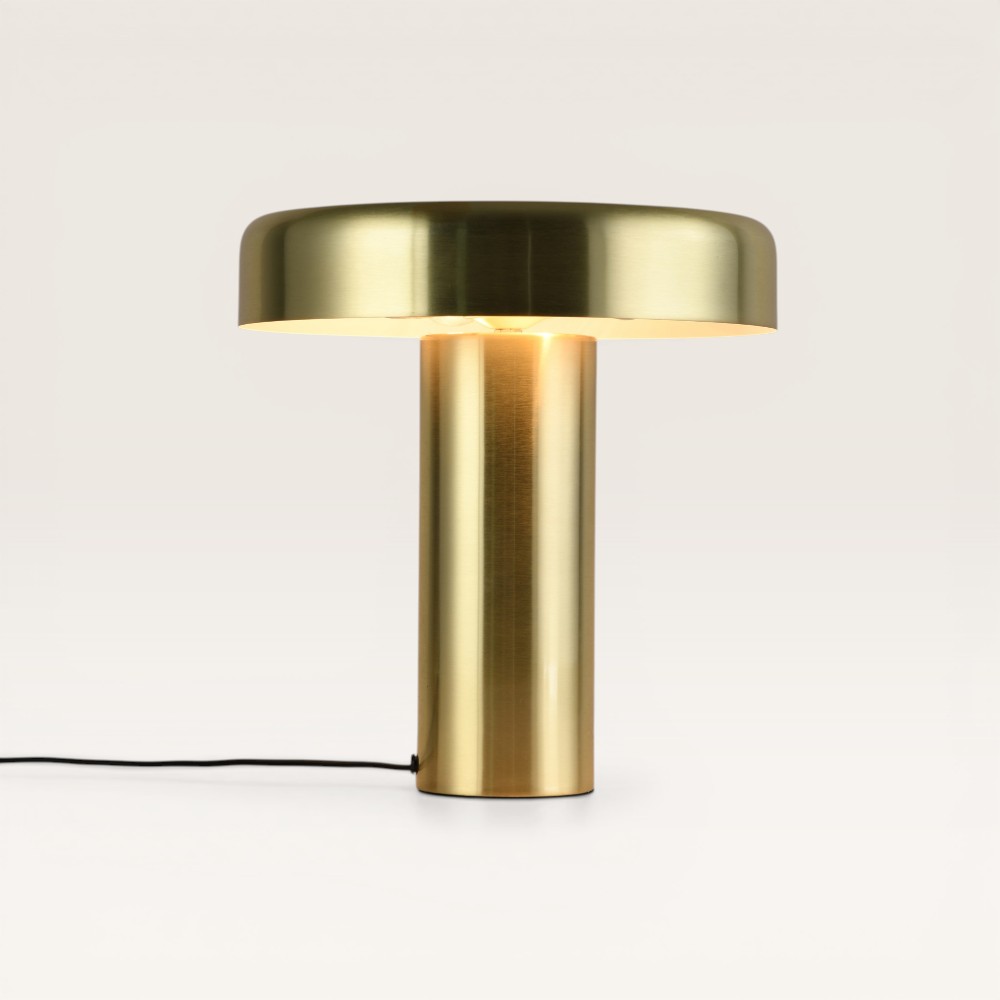 Table lamp Arcena ottone - Gold metal mushroom lamp for indoor use