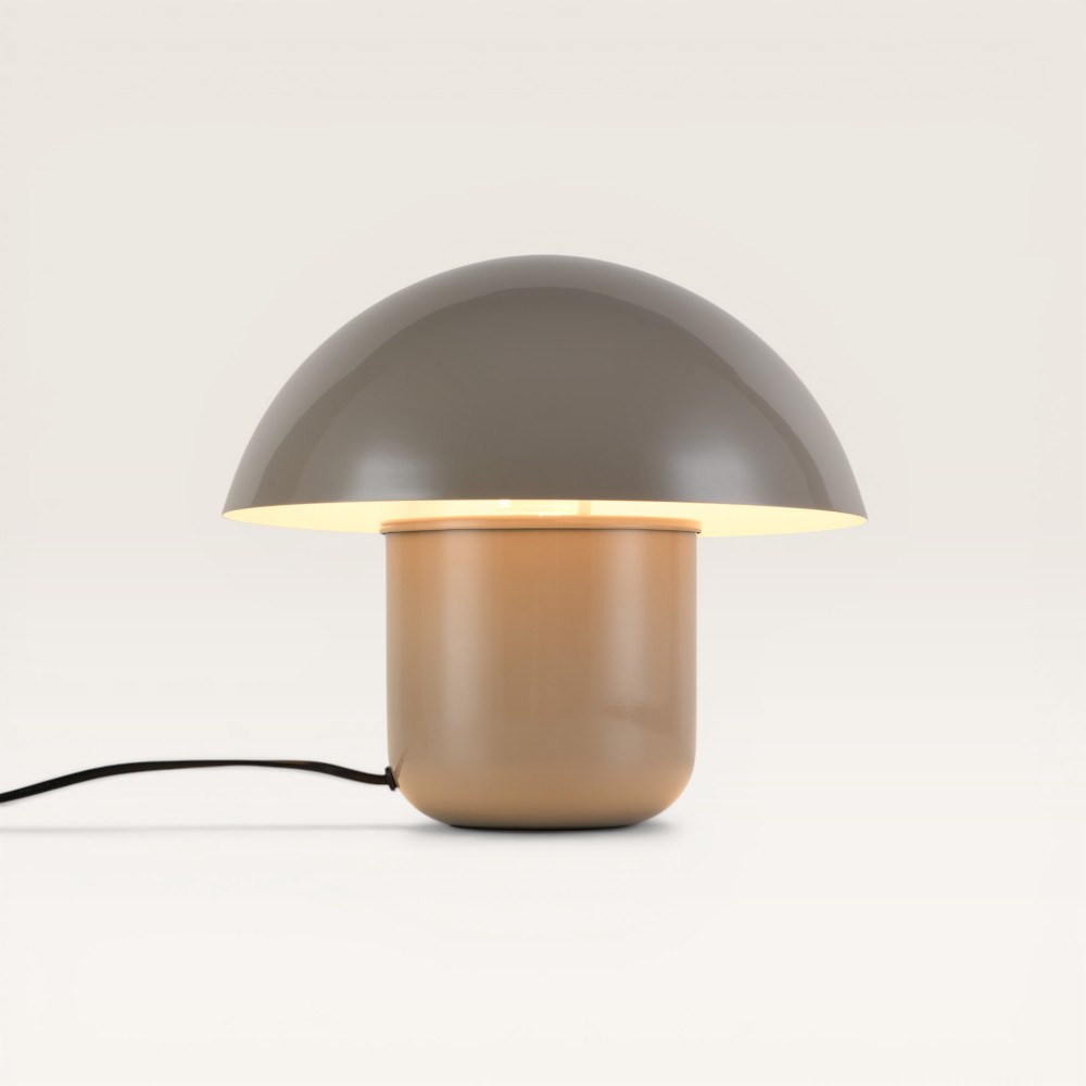 Table Lamp Javera beige - Beige metal mushroom lamp for indoor use