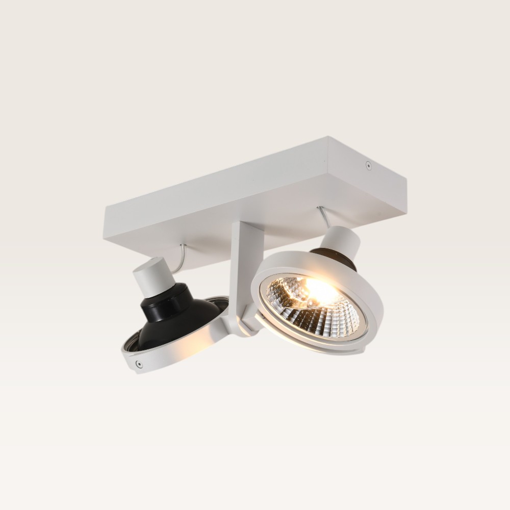 Ceiling light Telesto bianco II - AR111- IP20 - White - Double spotlight
