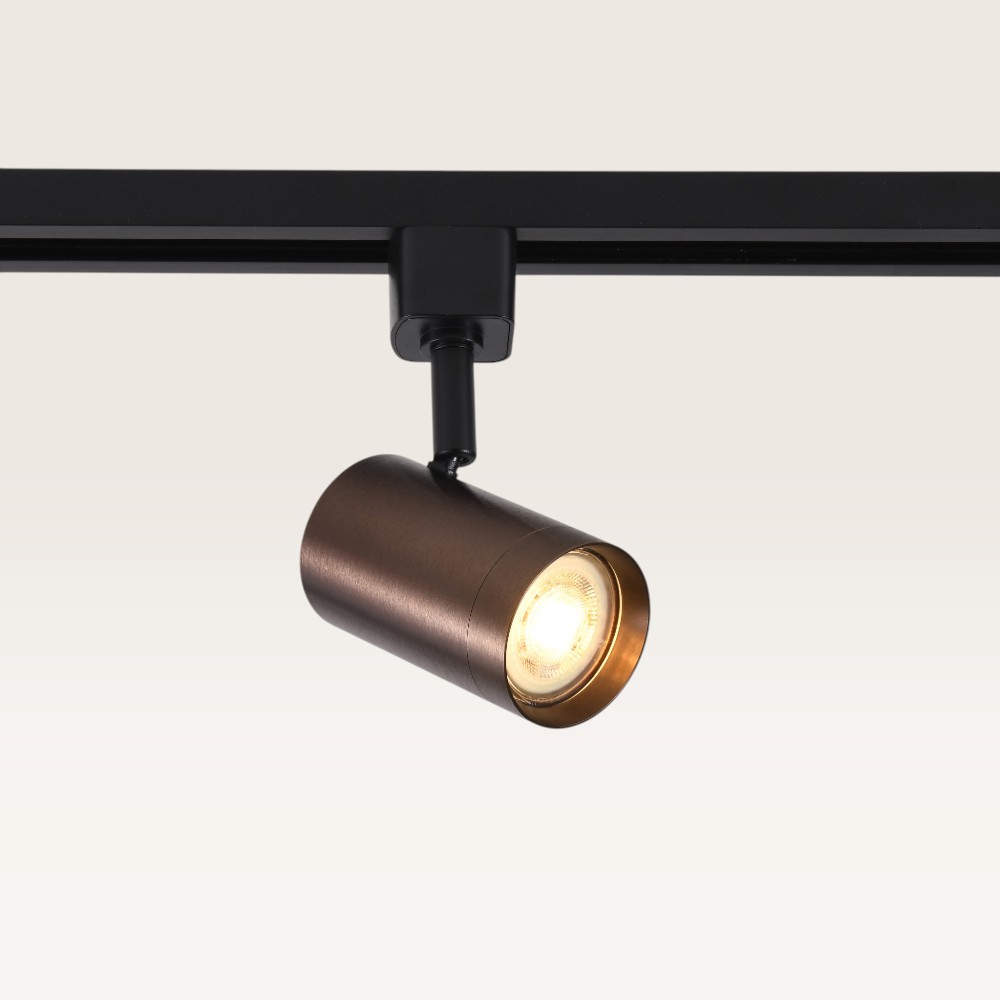Track spotlight Beloria bronzo scuro - GU10 - For rail system - Bronze - IP20