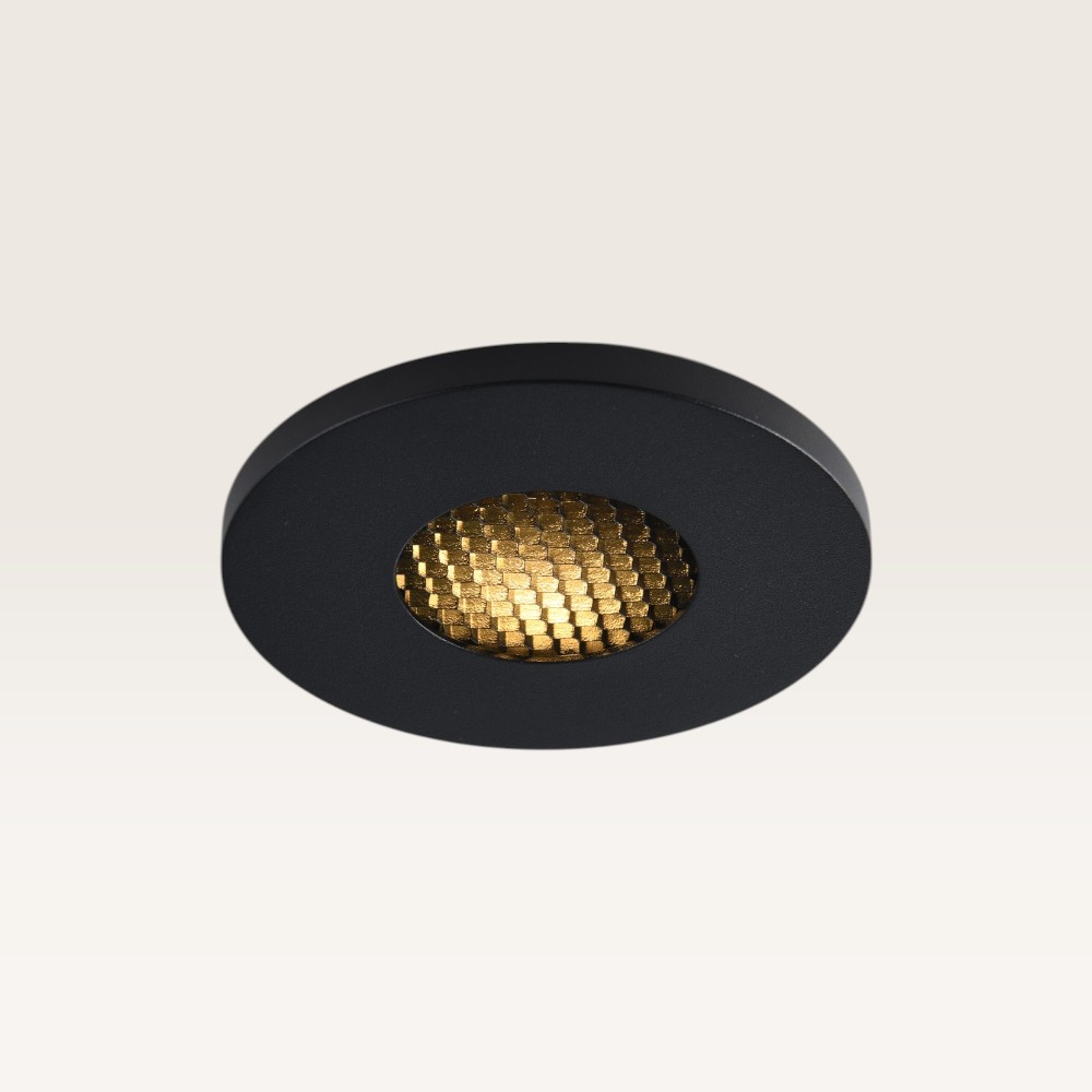 Recessed spotlight Ulvion nero nova - Cut-out size 60 mm - IP54 - Black