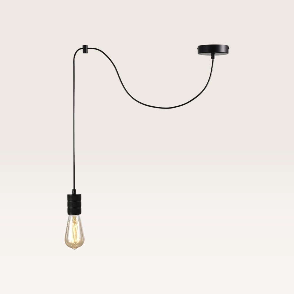 Pendant lamp Lorena nero - E27 - Minimalist design - IP20