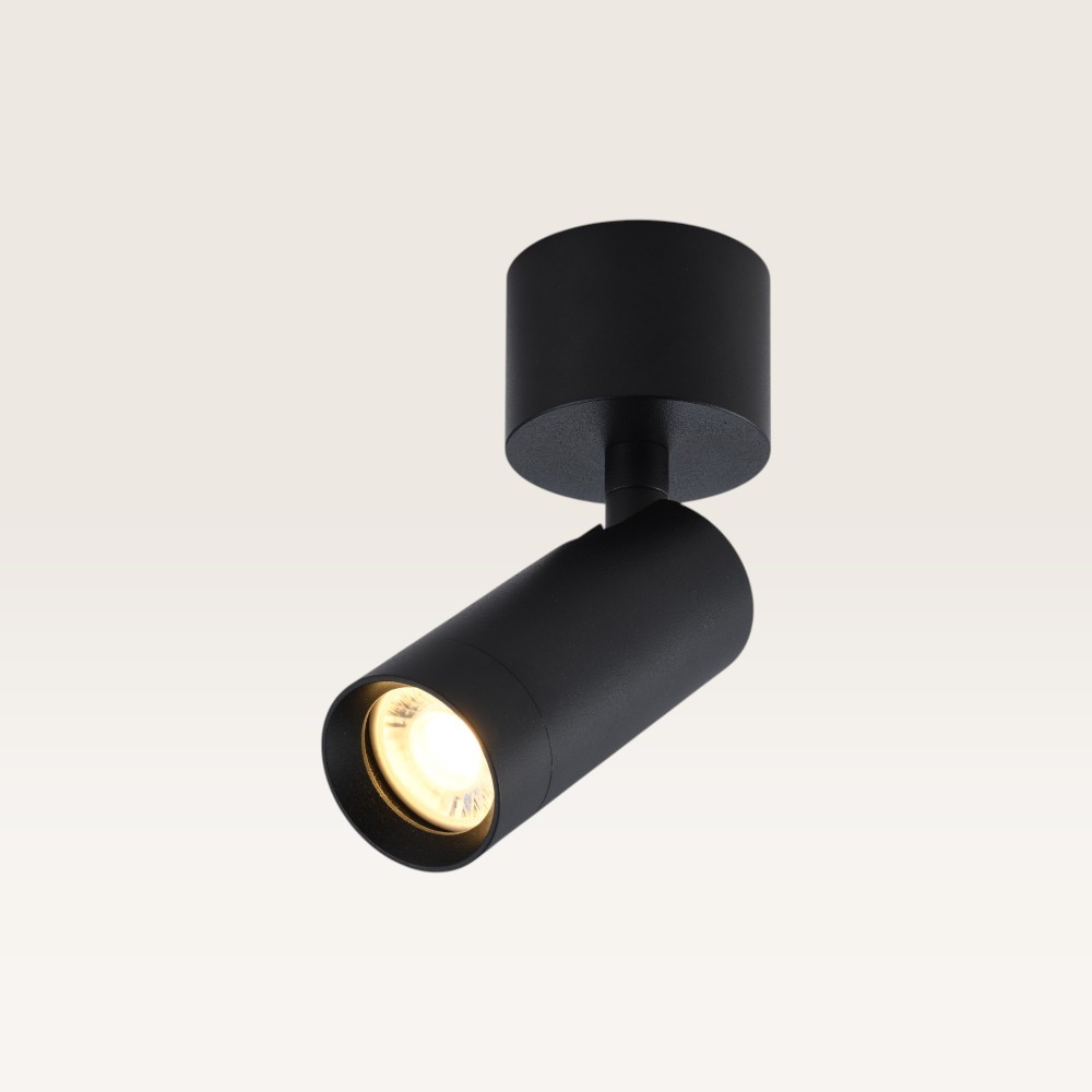Ceiling light Carina nero - Spotlight in a stylish sand-black finish for indoor use - Mini GU10 (MR11)