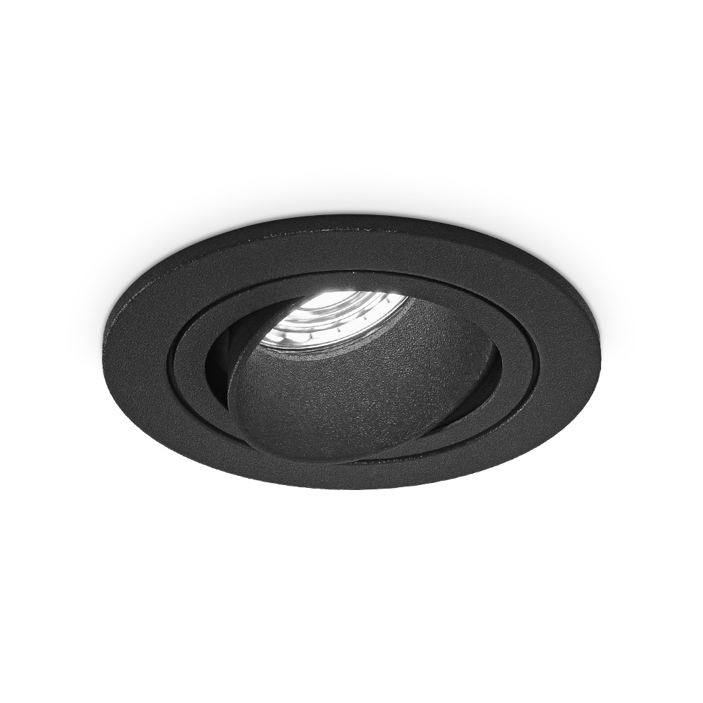 Philadelphia - Dimmbarer LED-Einbaustrahler - 4 W - Inkl. GU10 - 6500K - IP20 - Schwenkbar - Schwarz