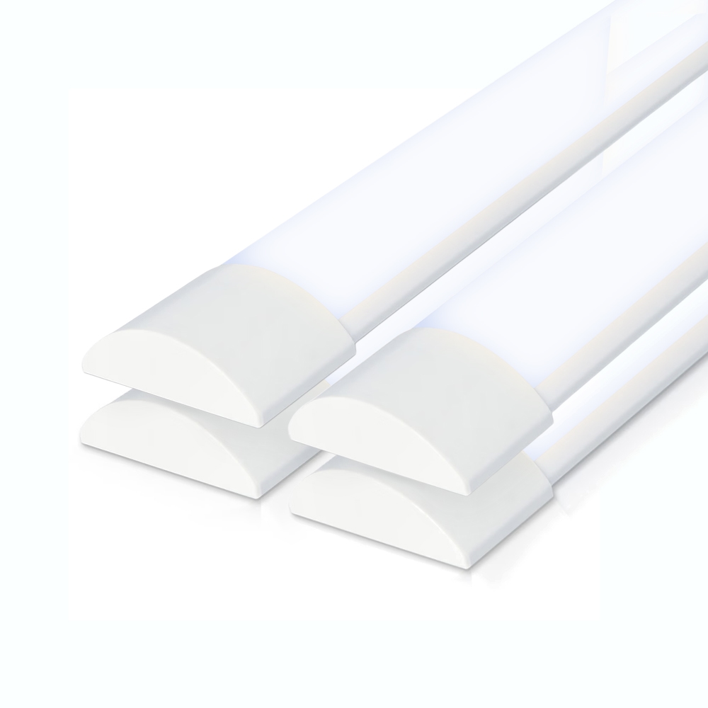 Set of 4 LED Batten 60cm - ultra thin - 20W 2400lm - 6400K- Replaces 160W - Samsung SMD