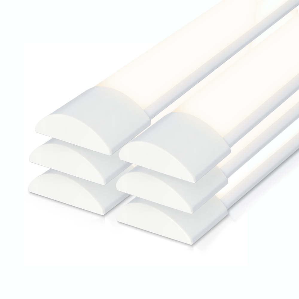 Set of 6 LED Batten 120cm - 140 lm/W - 3000K - 40W - IP20