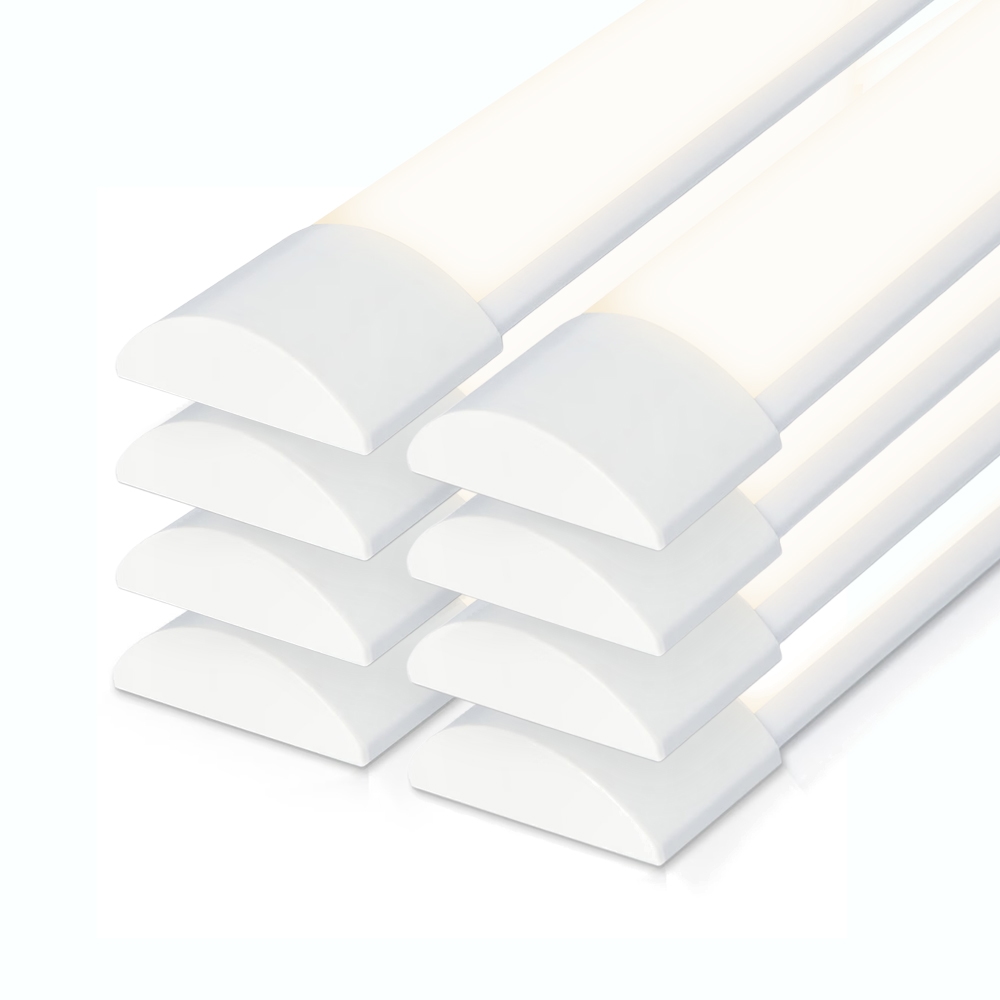Set of 8 LED Batten 120cm - 140 lm/W - 3000K - 40W - IP20