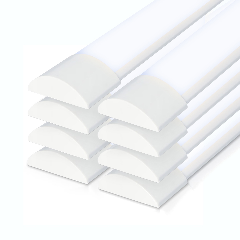 Set of 8 LED Batten 120cm - 120 lm/W - 6400K - 40W - IP20