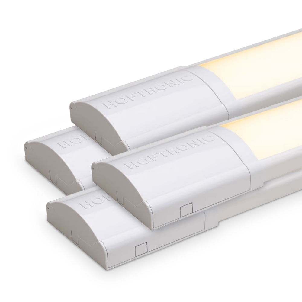 4x LED Batten 60cm - 140lm/W - 3000K - 18W - IP20 - Linkable