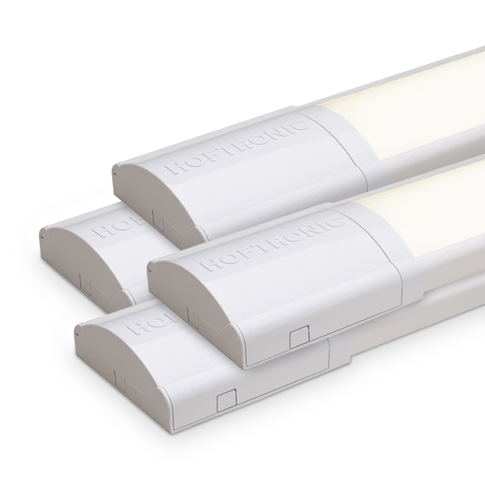 4x LED Batten 60cm - 140lm/W - 4000K - 18W - IP20 - Linkable