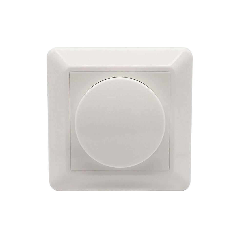 Cover material with dimmer button - for LED dimmers - Push/rotate switch - White