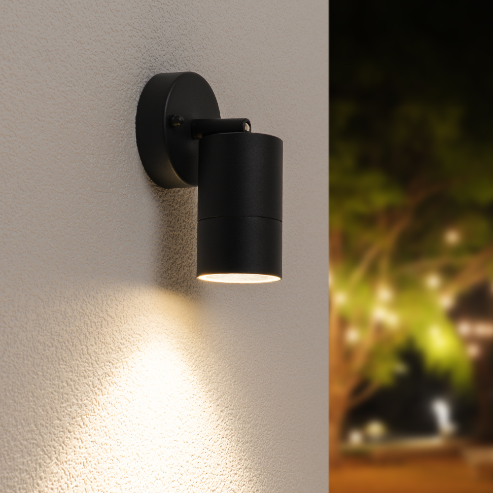 Lago LED Wall Light - 4W 345lm - 4000K - Dimmable - Tiltable - IP44 - Black