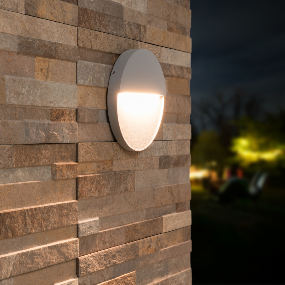 Gary LED Wall Light - 6W 280lm - 3000K - IP54 - Grey