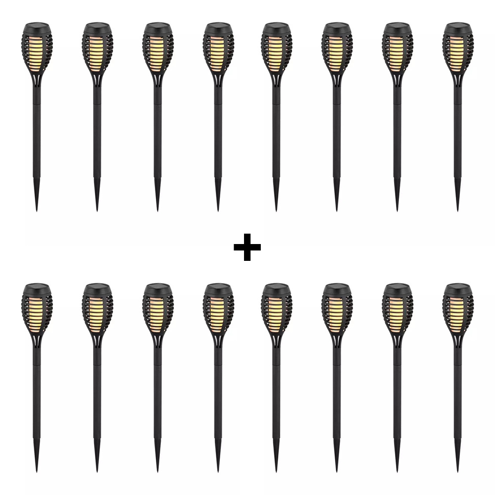 16x Youth LED fire Solar Tuinlantaarn - Vlammeneffect - 2200K - 40lm - IP44 - 6 uur