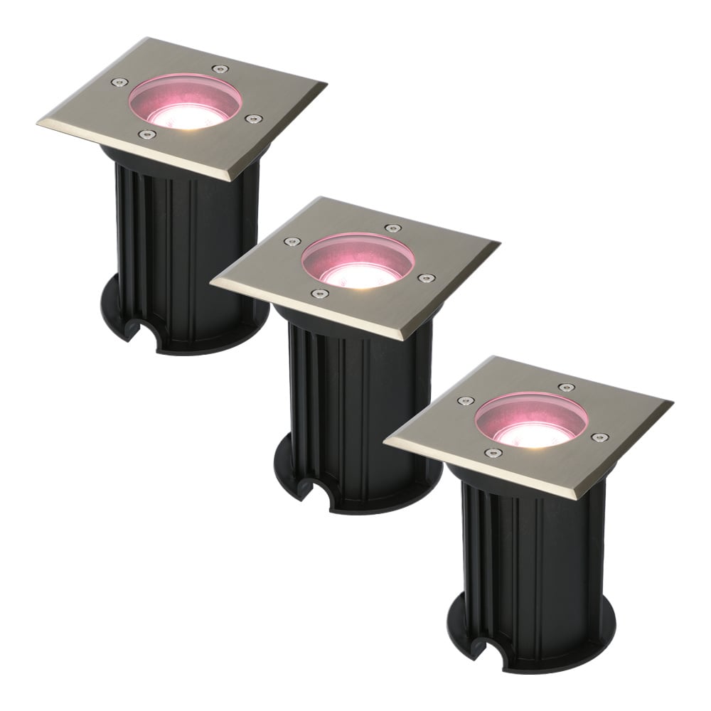 3x Ramsay Smart LED Grondspot - Wifi + Ble - GU10 5,5W 345lm - RGBWW - IP67
