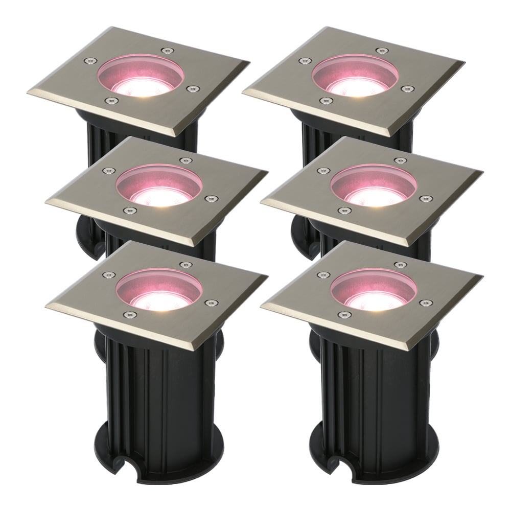 6x Ramsay Smart LED Grondspot - Wifi + Ble - GU10 5,5W 345lm - RGBWW - IP67