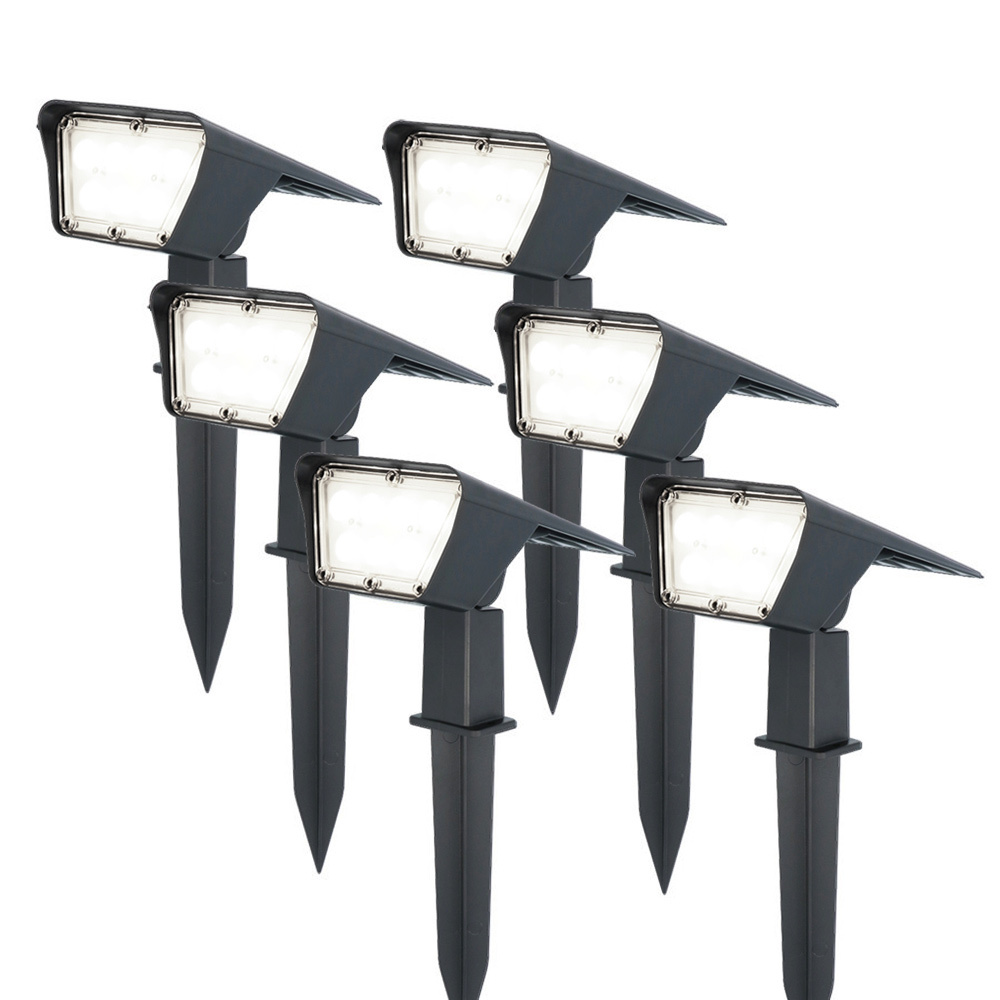 6x Odessa Solar Prikspots - 6000K - 2 Standen - 300lm - Kantelbaar - IP65