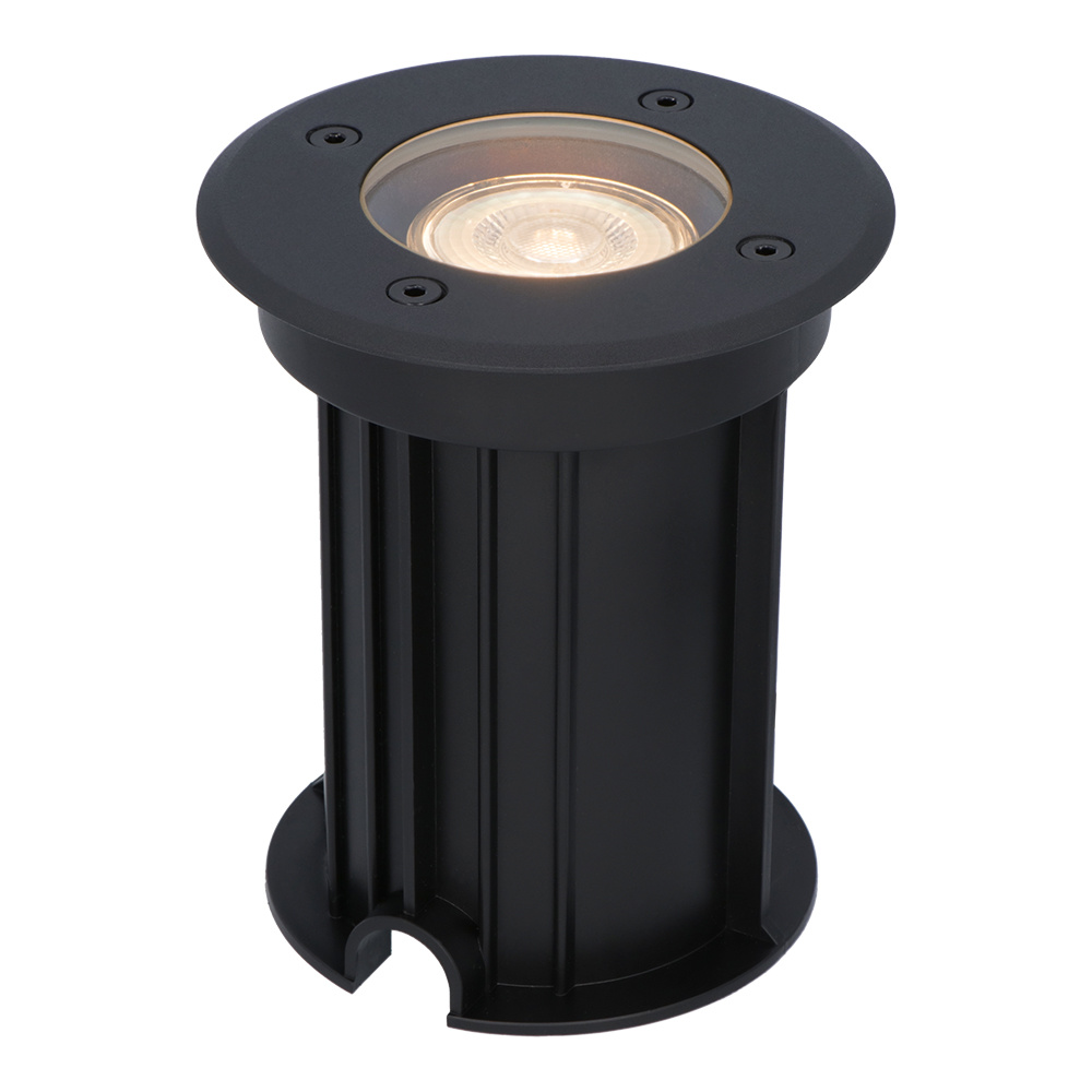 Maisy LED Grondspot Rond - Ø12cm - 4W 345lm - 2700K - Dimbaar - Zwart - IP67