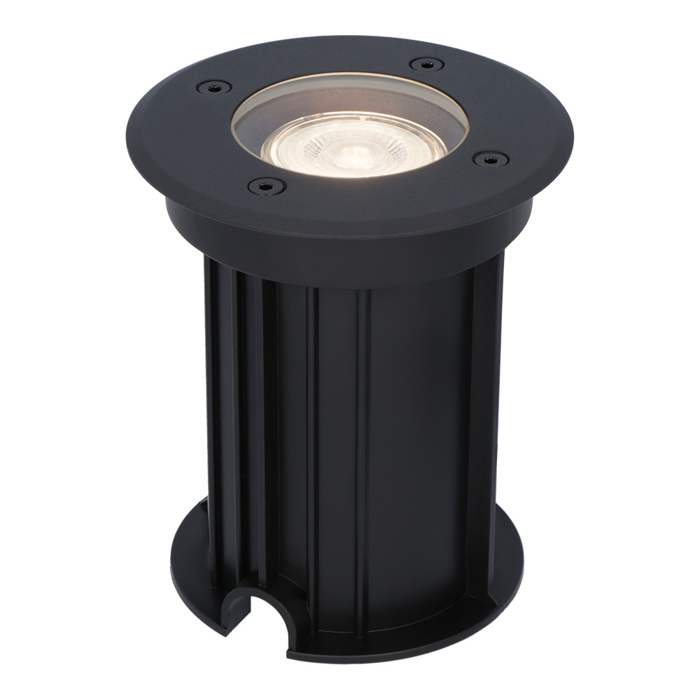 Maisy LED Grondspot Rond - Ø12cm - GU10 - 4W 345lm - 4000K - Dimbaar - Zwart - IP67