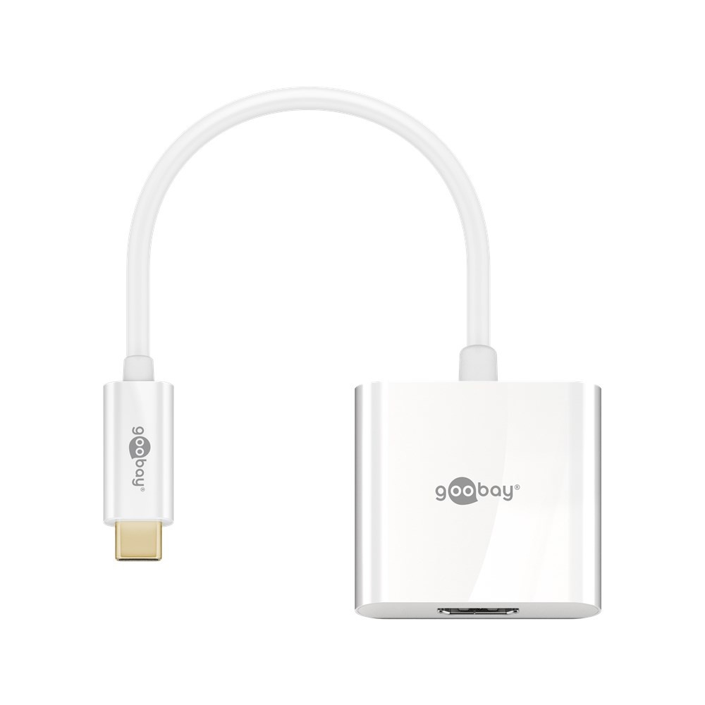 USB-C auf HDMI Adapter Kabel - 3840*2160p @ 60Hz & 3D - USB-C Adapterkabel - 0,2 Meter - Weiß