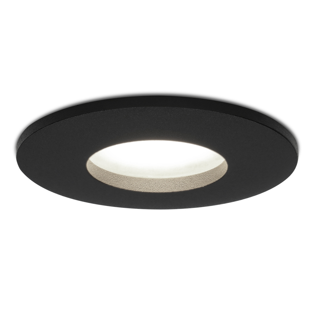 Porto LED Inbouwspots - Dimbaar - GU10 - 4 W 6500K IP44 - Zwart